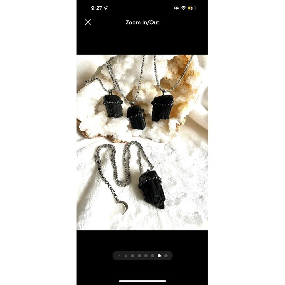 NATURES Shield SET! Black Tourmaline EMF Protection Necklace + Ring - Picture 10 of 12